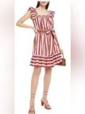 NWOT Kate Spade Calais Stripe Flutter Dress Size XL